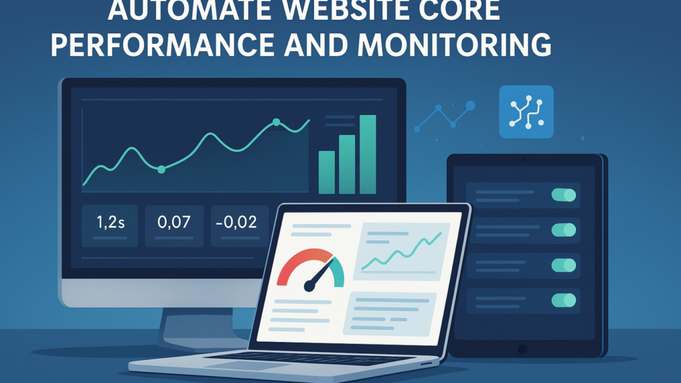 Automate website core performance and monitoring dashboard visualization