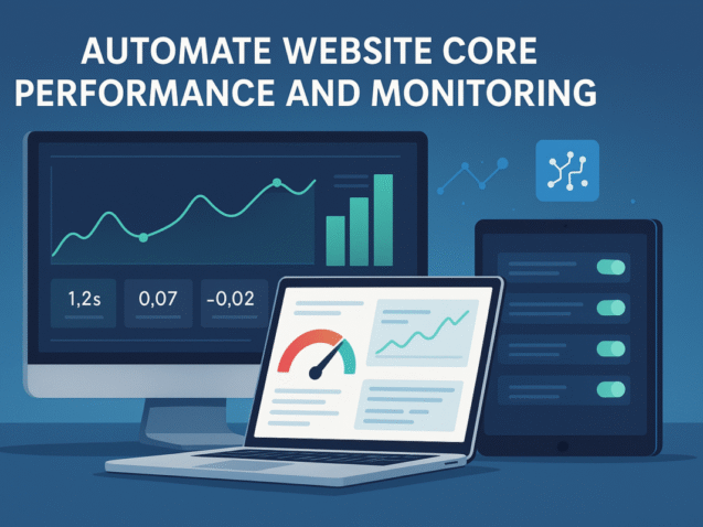 Automate website core performance and monitoring dashboard visualization